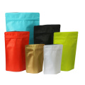 Laminated Stand up Pouch Kraft Paper Flexible Plastic Packing Frozen Sea Food Fruit Aluminum Foil Window Matte Packaging Bag